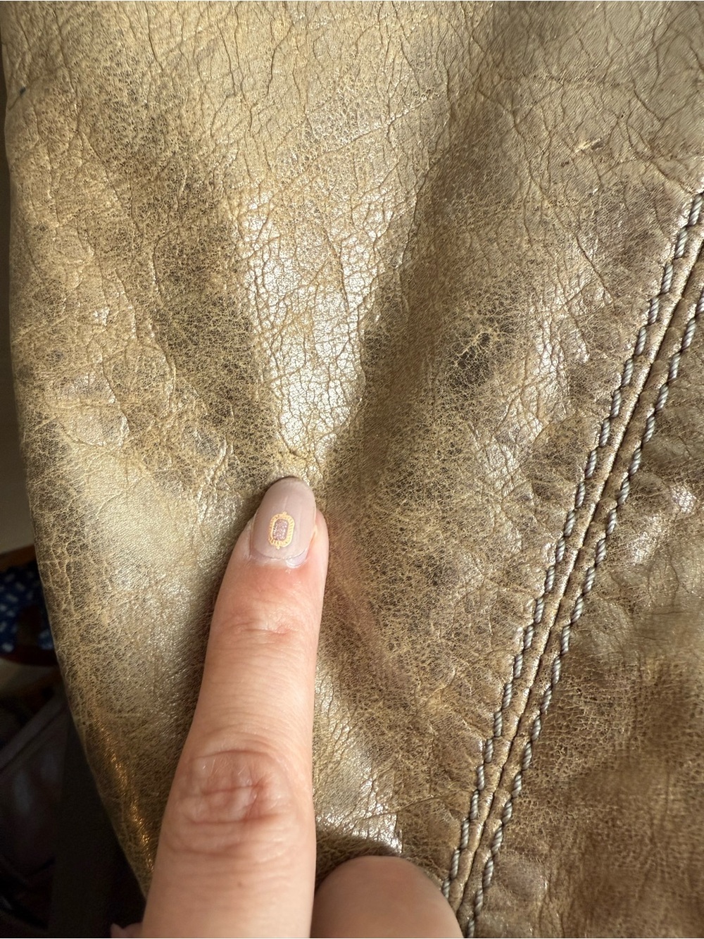 Michael Kors hobo metallic satchel purse project bag - Picture 5 of 14